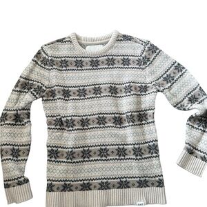 Abercrombie Kids Beige and Gray Crewneck Sweater